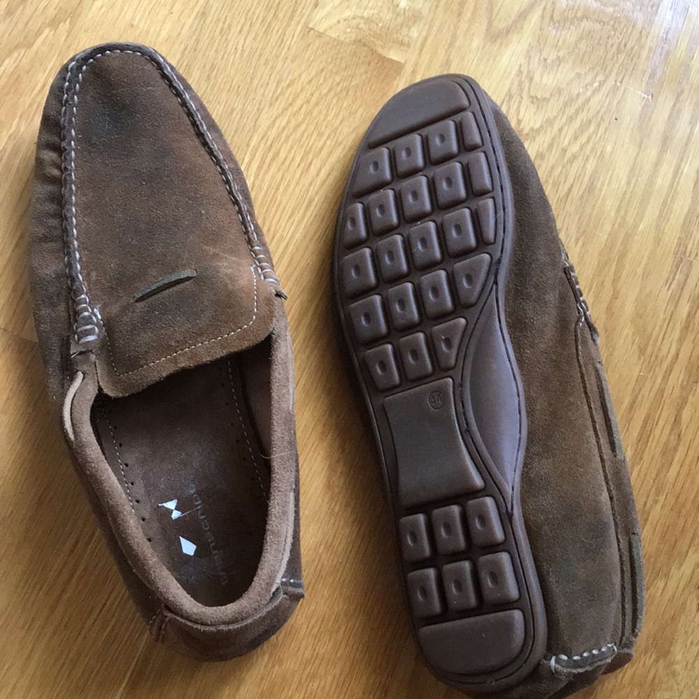 Brown suede loafers. Never worn size 10.5